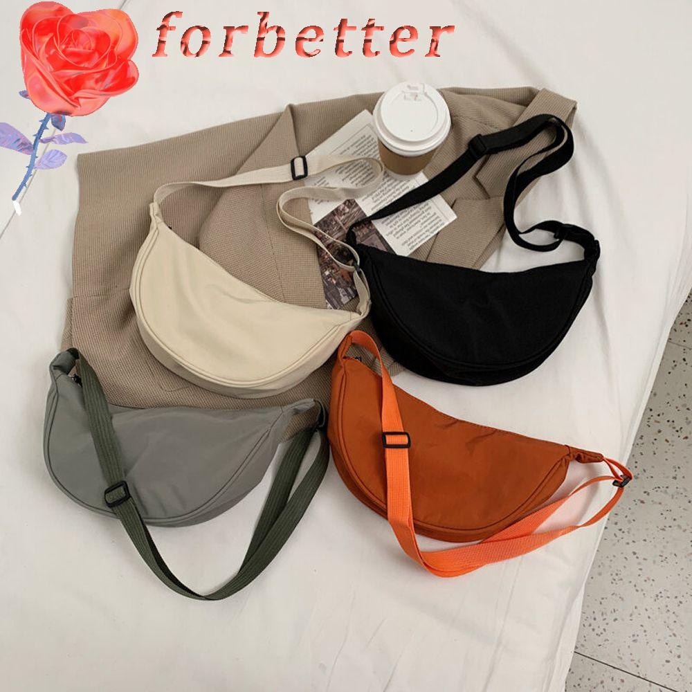 FORBETTER Túi Đeo Vai / Kẹp Nách Chất Liệu Nylon Màu Trơn Thiết Kế Tinh Tế Thời Trang Cho Nữ