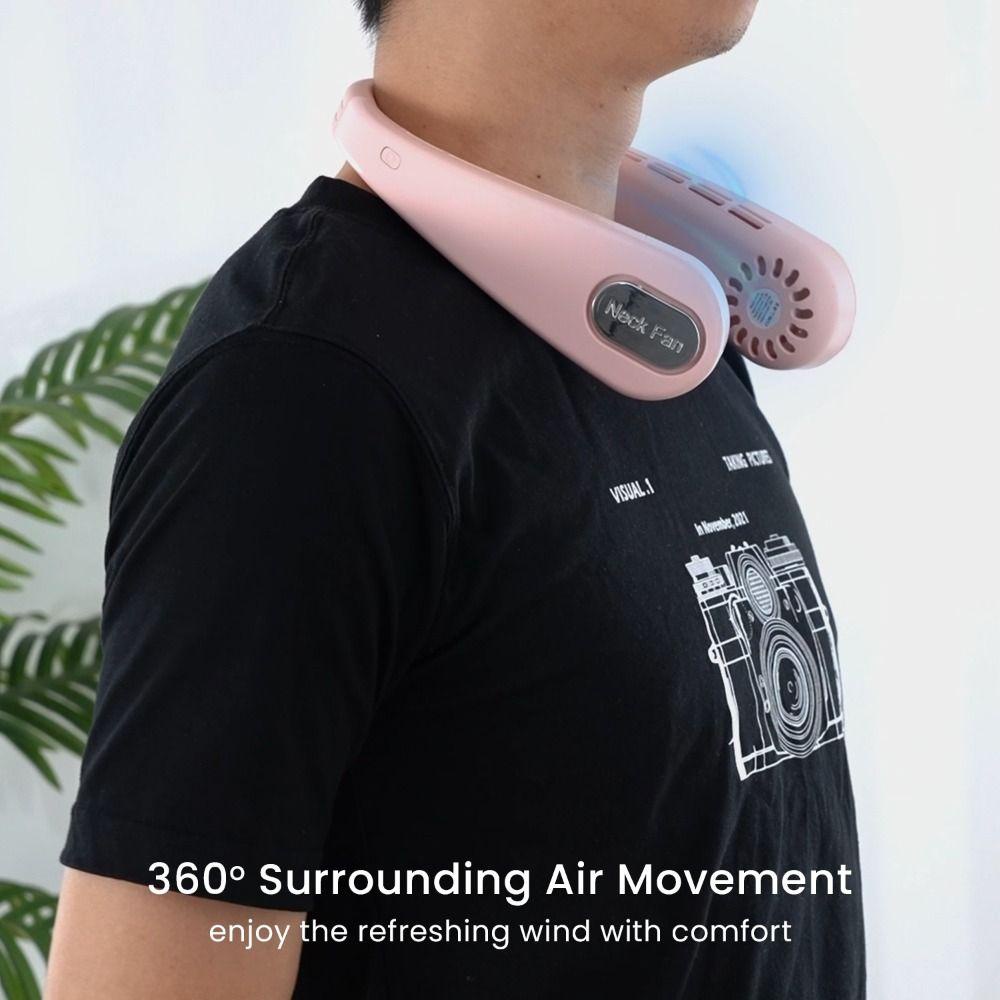 ESPO Quạt Đeo Cổ 4000mAh Có Thể Điều Chỉnh Sạc Lại Bằng Cổng USB Dùng Ngoài Trời Vào Mùa Hè