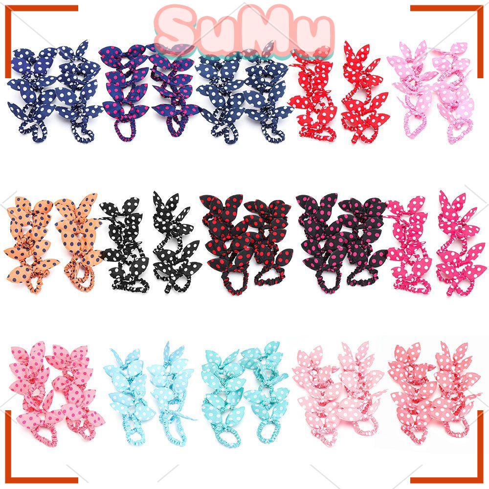 SUMU Set 10 Băng Đô Tai Thỏ Co Giãn Dễ Thương