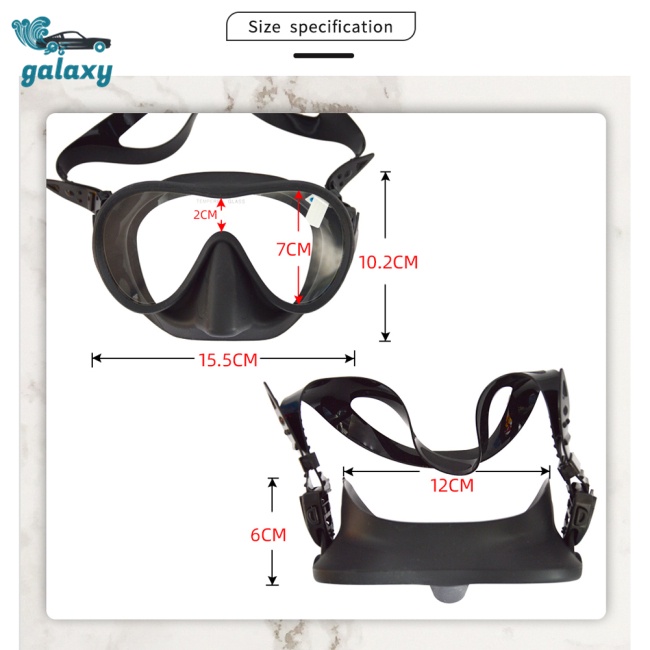 Galaxy Mặt Nạ Lặn Bằng Silicon Chống Sương Mù Trọng Lượng Nhẹ Có Thể Gấp Gọn