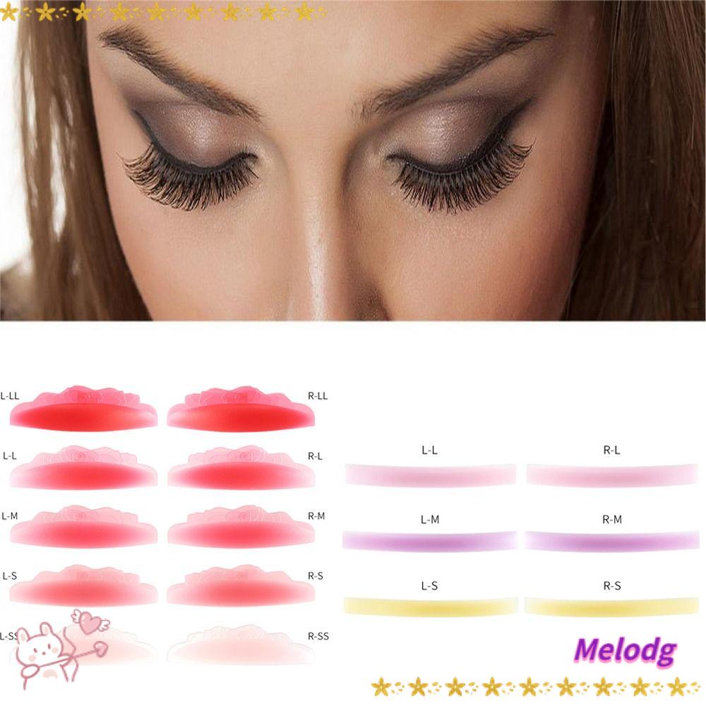 MELODG Đệm Silicone Uốn Cong Lông Mi Tái Sử Dụng Tiện Lợi