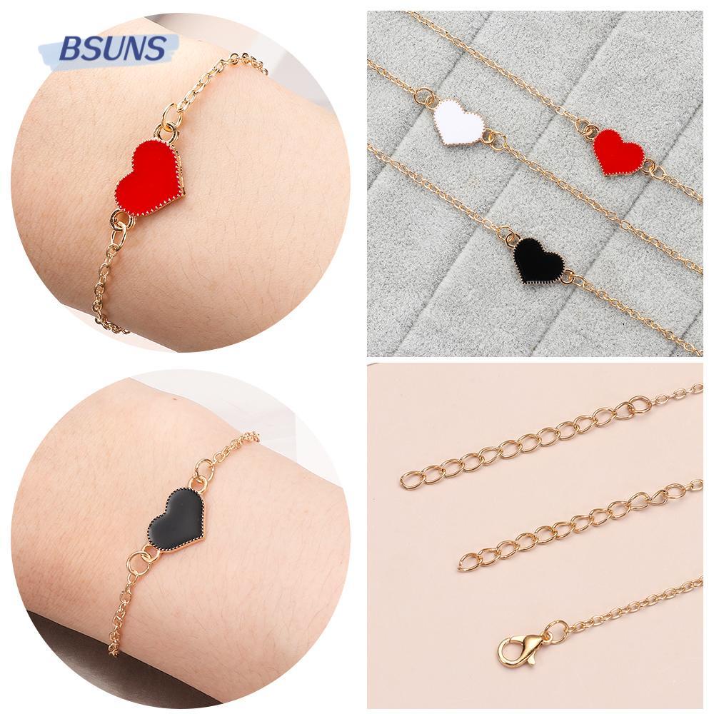 BSUNS Vòng Tay Mặt Hình Trái Tim Đơn Giản Thời Trang