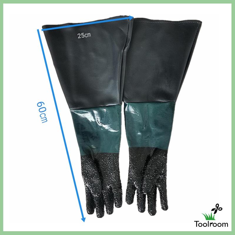 [Toolroom] Cặp Găng Tay Cát Bền 60cm Với Giá Đỡ Cho Tủ