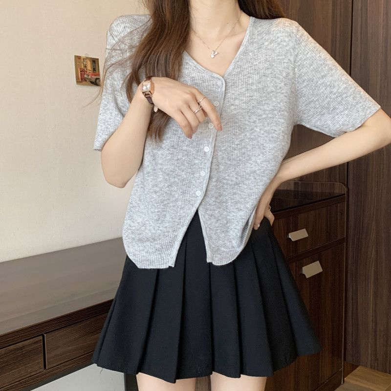 COZOK Áo Thun Tay Ngắn Màu Trơn Form Ôm Hợp Thời Trang