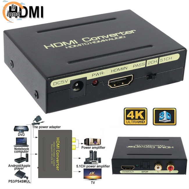 Bộ Chia Âm Thanh Hdmi-compatible / Audio / spdif / r / l Đa Năng