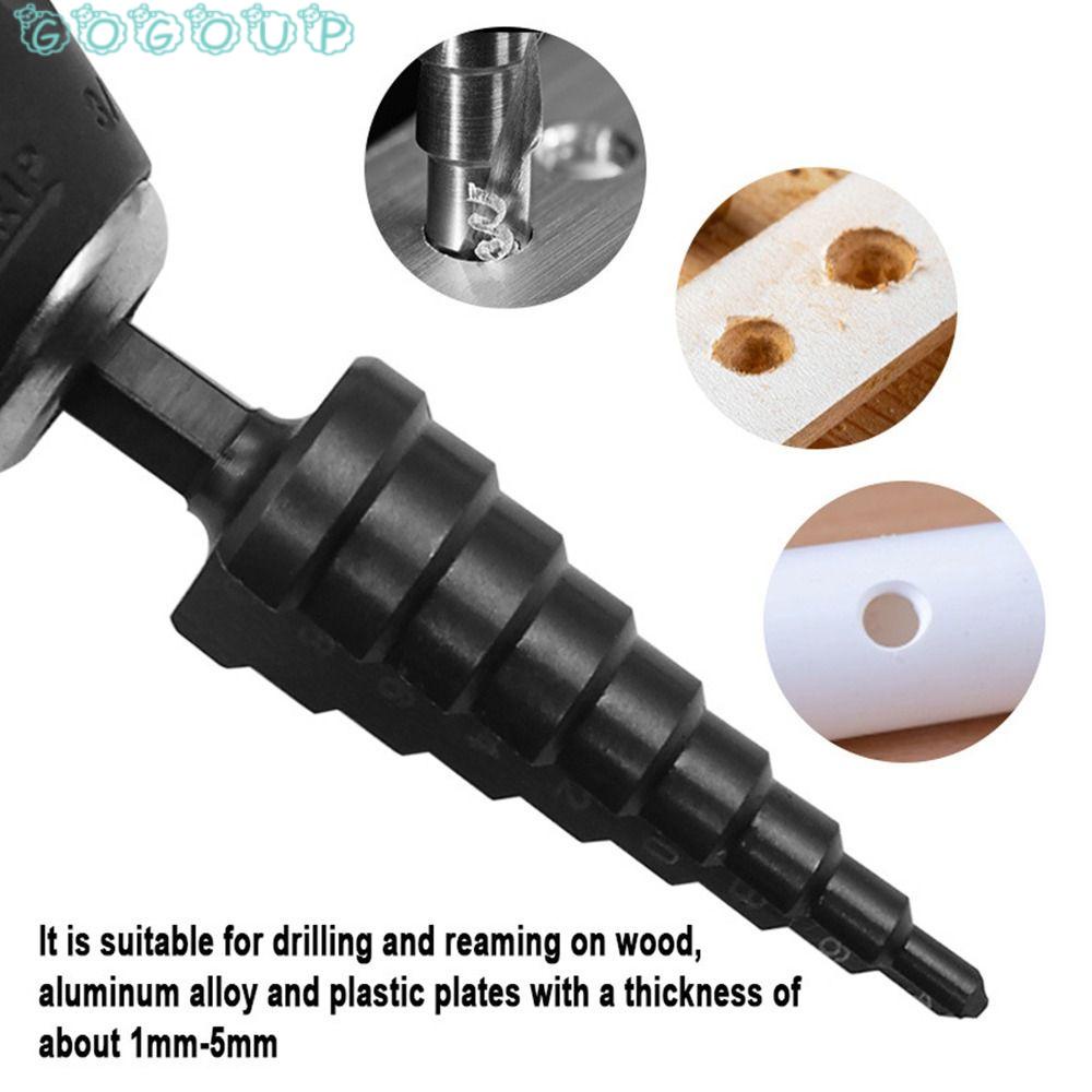 GOGOUP Bộ 3 Mũi Khoan Titan Màu Đen