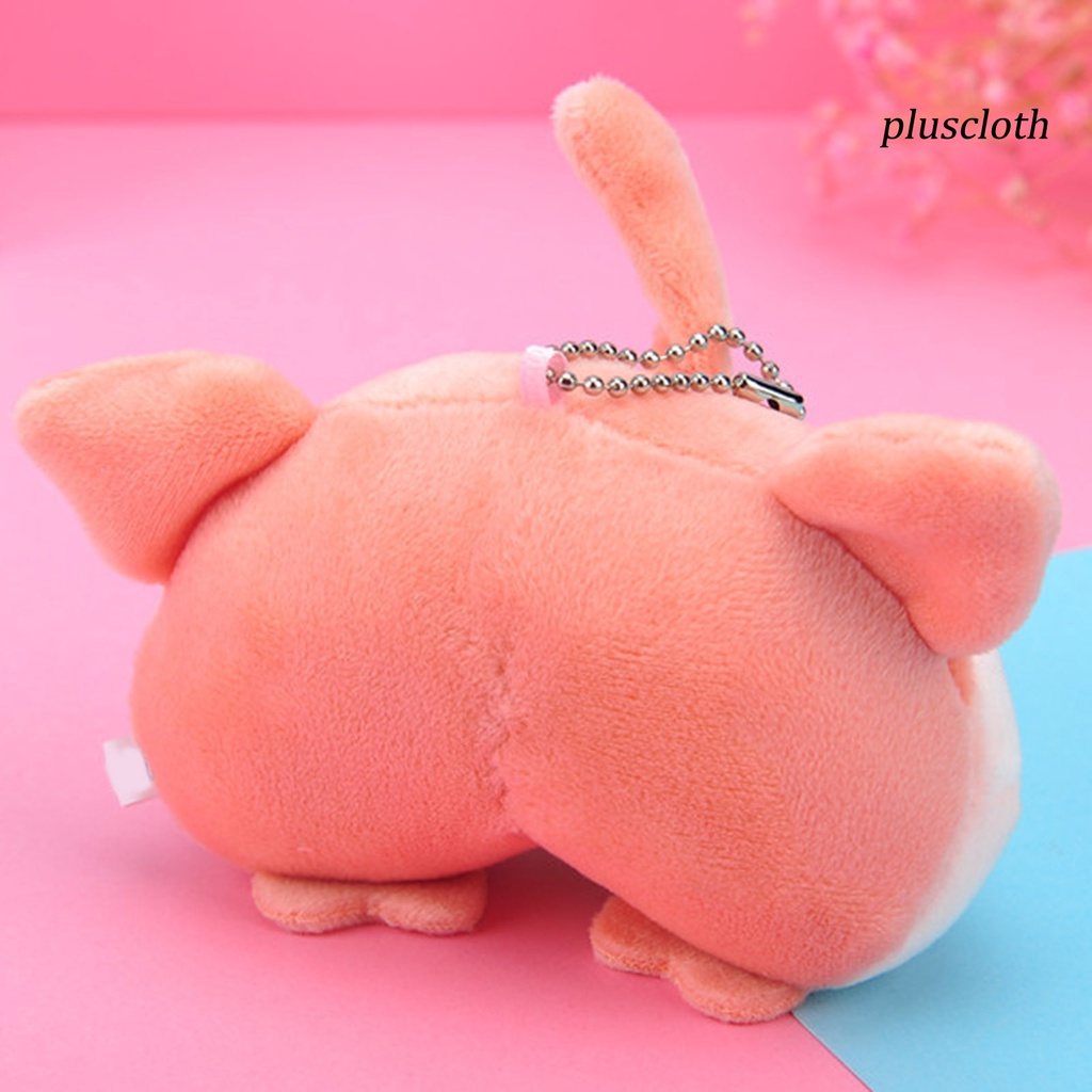 Mặt Dây Chuyền Bằng Cotton PP Mềm Hình Mông Mèo Corgi Hoạt Hình Trang Trí Xe Hơi