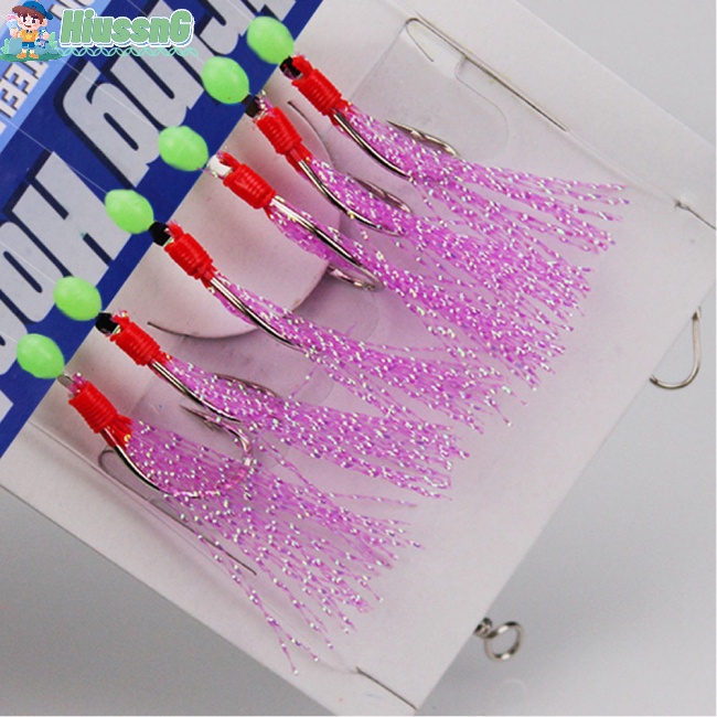 10 Móc Câu Cá Màu Dạ Quang Chất Lượng Cao