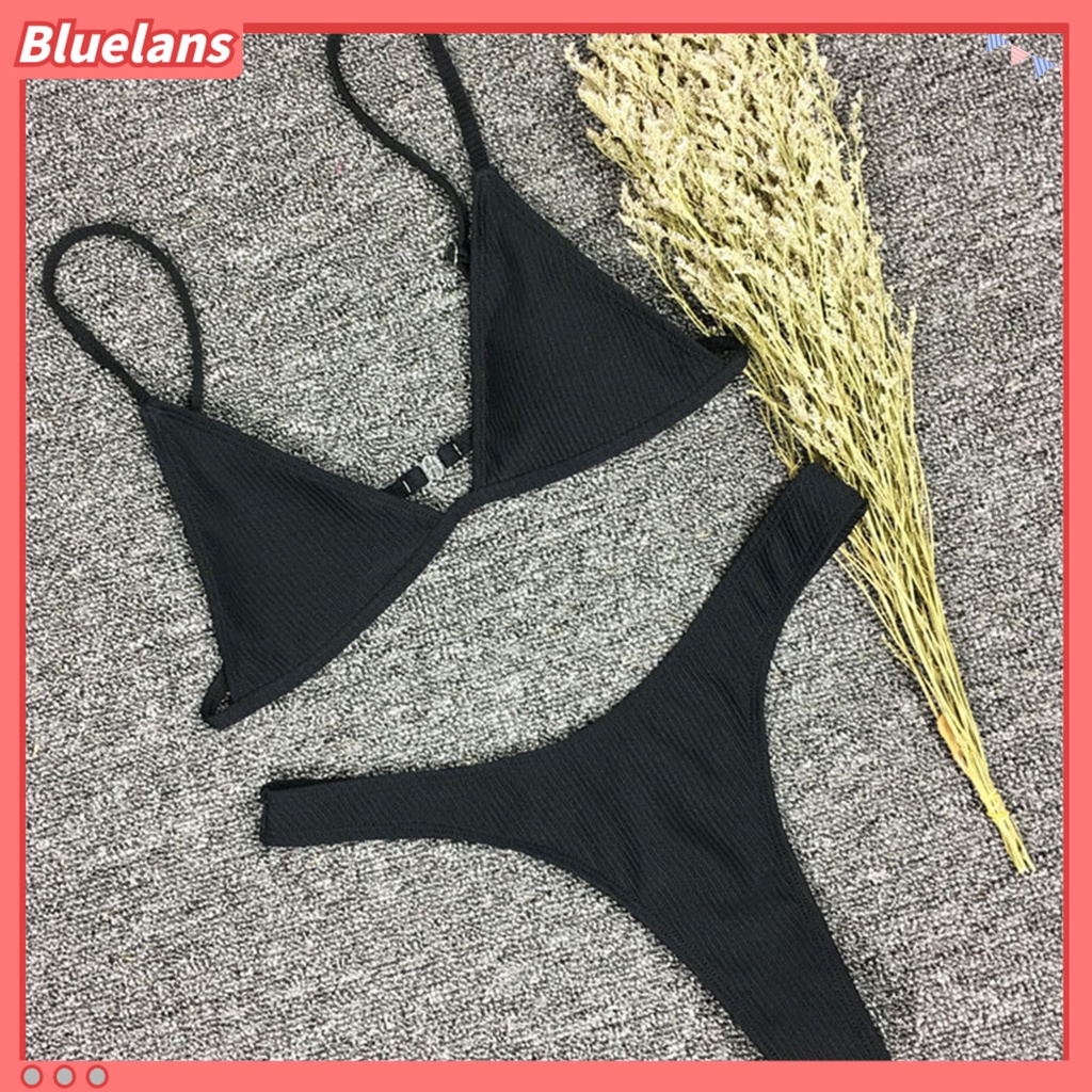 Bộ Đồ Bơi 2 Mảnh Hở Lưng Cổ Chữ V Có Đệm Mút Dành Cho Nữ