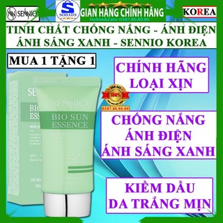 Kem chống nắng chống ánh sáng xanh ánh điện tốt hàn quốc chính hãng Sennio tinh chất chống nắng trắng da cho nữ cho nam