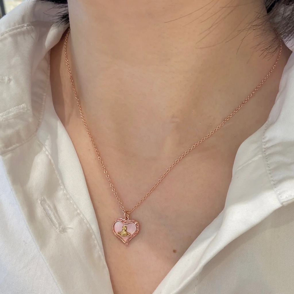 VIVIENNE WESTWOOD Tình Yêu Kim Cương Necklace Saturn Pendant