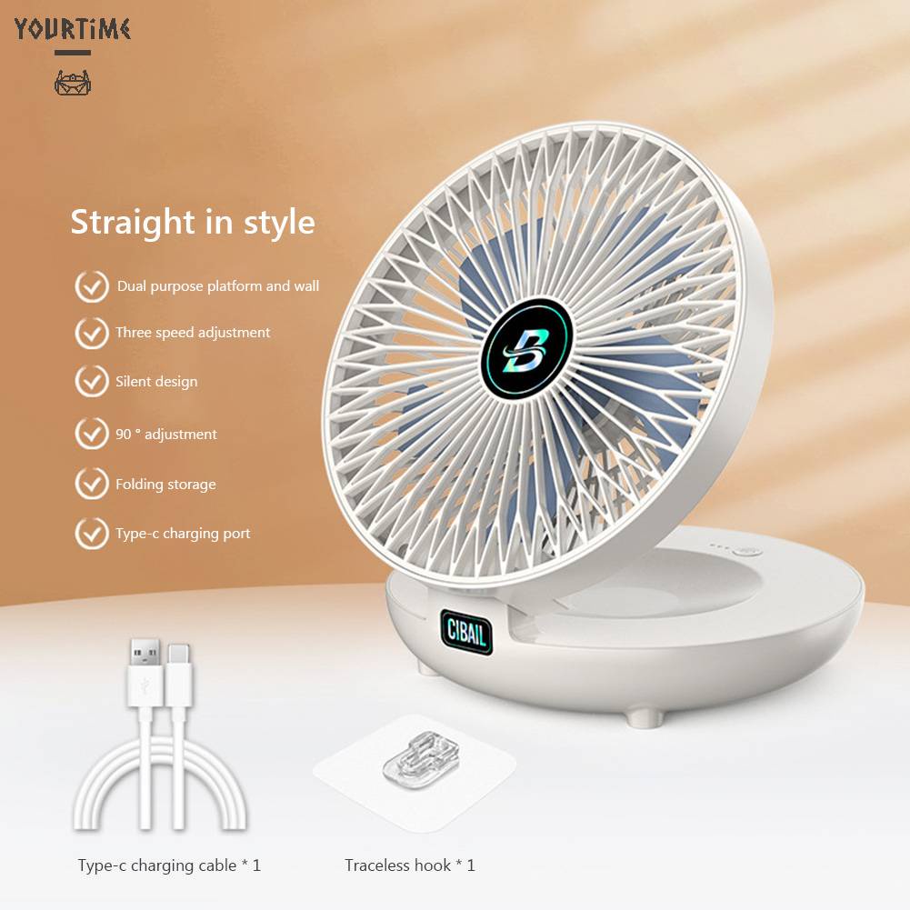 Quạt Làm Mát 1200 MAh Có Thể Gấp Gọn Tiện Dụng Cho Gia Đình / Văn Phòng