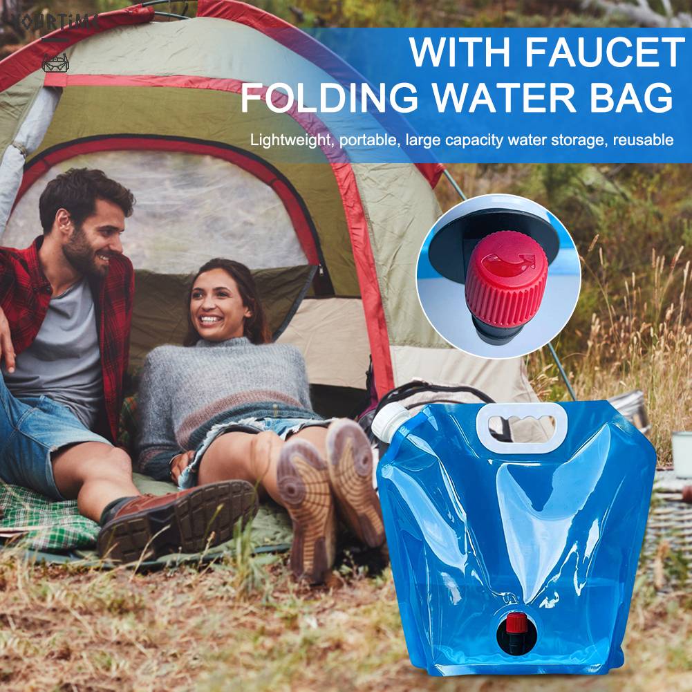 Túi Đựng Nước Dung Tích 5L / 10L Có Vòi Rót Tiện Dụng Khi Đi Cắm Trại