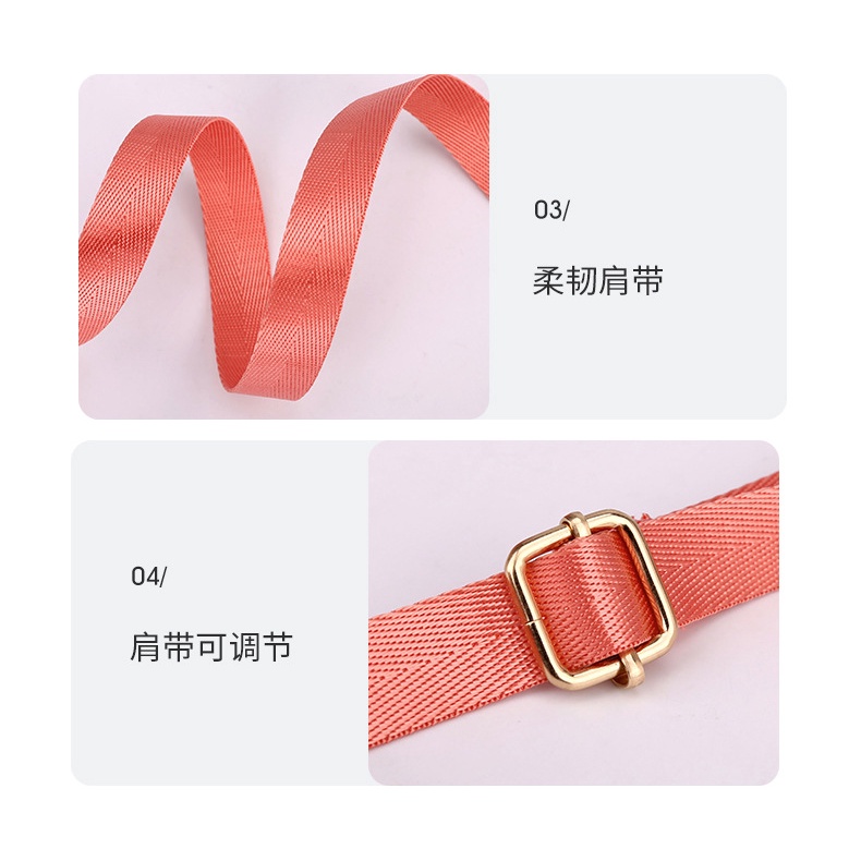 Túi Đeo Vai Đựng Điện Thoại / Tiền Xu Nhiều Ngăn Hình Vuông Nhỏ Gọn Màu Trơn Siêu Nhẹ Đa Năng