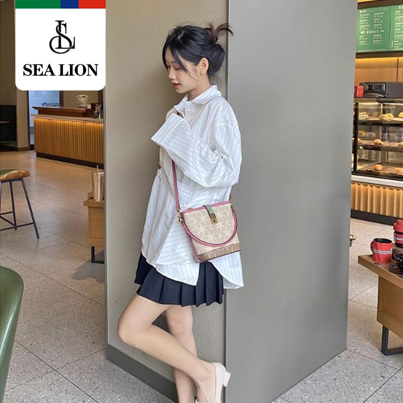 Túi Xách Đeo Vai Nhiều Ngăn Màu Tương Phản Thời Trang Mới Cho Nữ