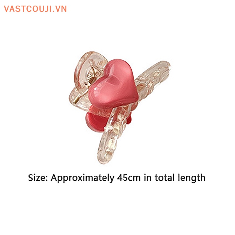 Kẹp Tóc Mỏ Vịt Màu Hồng Dễ Thương Ngọt Ngào VASTJI VN