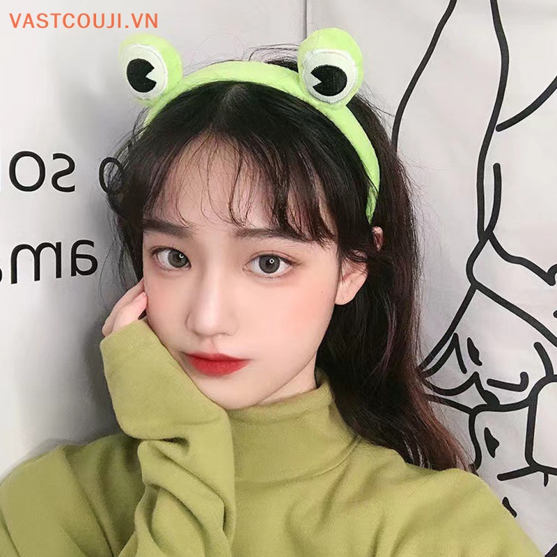 Băng đô cài tóc rửa mặt Hình Ếch Vui Nhộn Phong Cách Hàn Quốc Cho Nữ