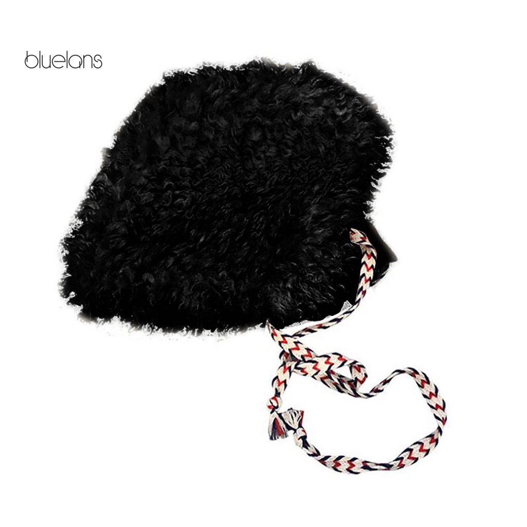 Mũ Nhung Dày Dặn Màu Trơn Chống Gió Bảo Vệ Tai Có Dây Cố Định Đường Phố Vào Mùa Thu Đông Cho Nữ