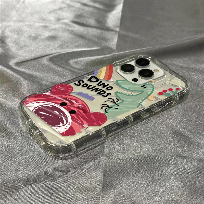 Ốp Điện Thoại Mềm Trong Suốt Họa Tiết Gấu Và Dâu Tây Dễ Thương Cho Iphone 1312 Xr 87 11 / 14 Pro Max