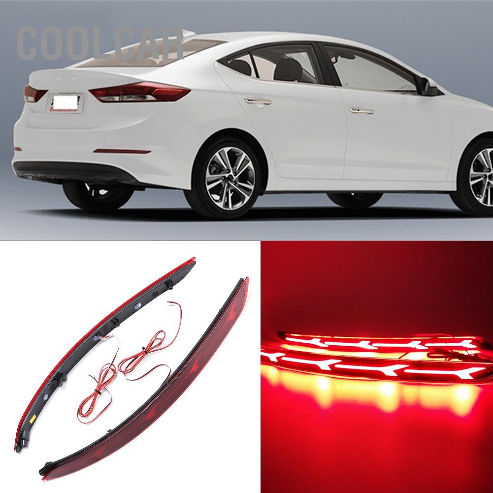 CoolCar 2 Chiếc Đèn LED Ô Tô Chức Năng Kép Phía Sau Ốp Lưng Mô Hình Máy Bay Cho Xe Hyundai Elantra 16 ~ 17 12V