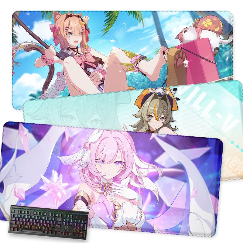 Honkai Impact 3rd Super Mouse Pad Elysia Mobius Cute Two-Dimensional Beauty Gaming Desk Pad