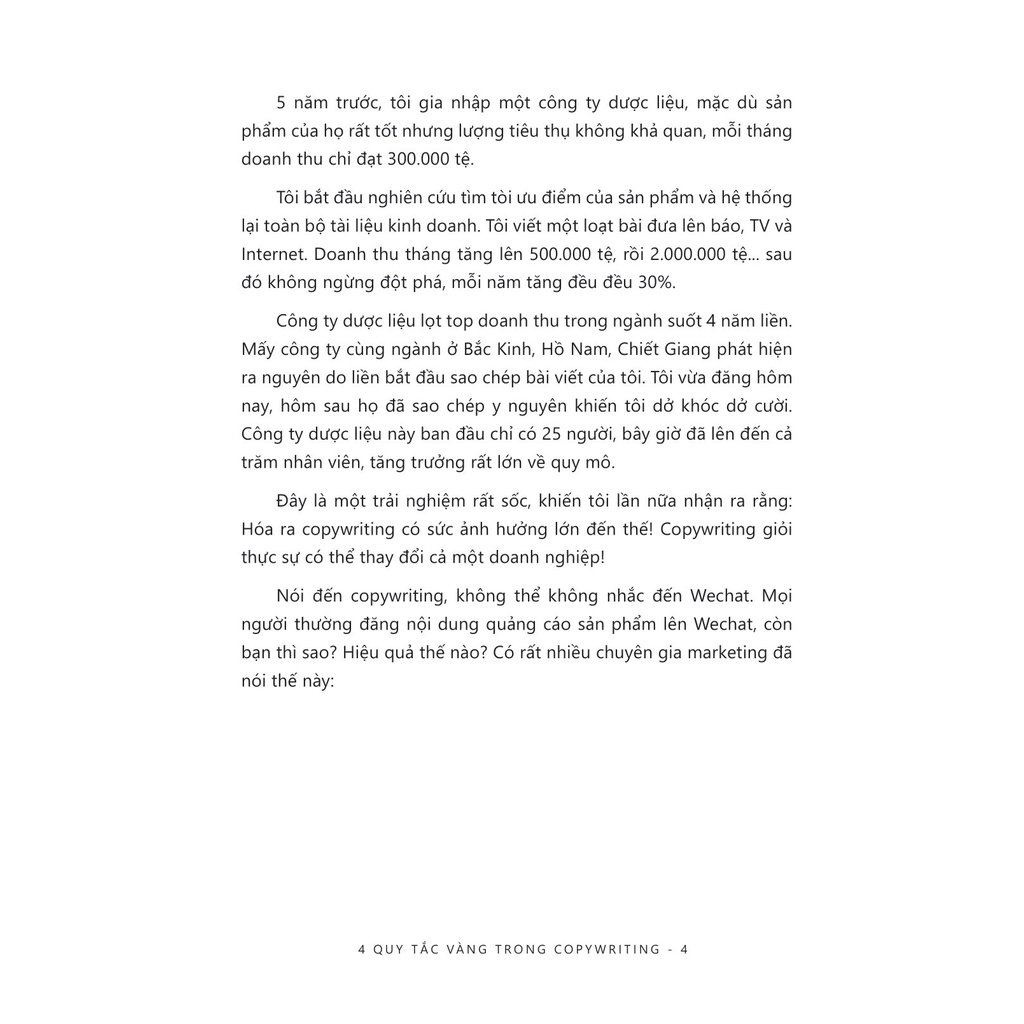 Sách 4 Quy Tắc Vàng Trong Copywriting
