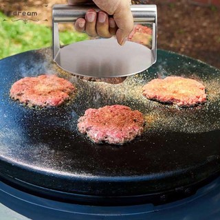 【DREAMLIFE】Burger Press Flat Bottom Ground Meat Masher for Grill Flat Top Grilling Tool
