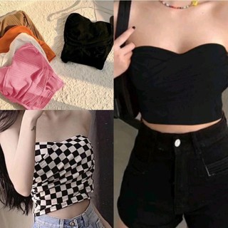 Áo ống nữ đắp chéo phom croptop xinh xắn