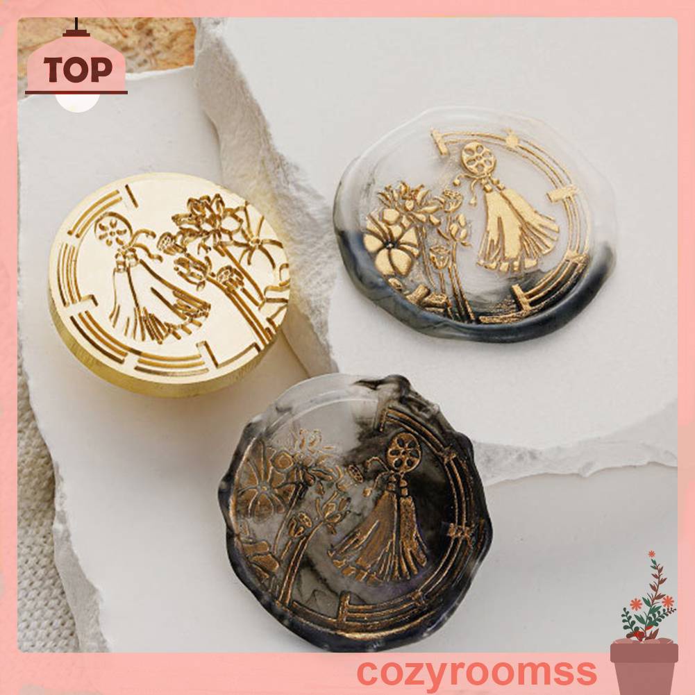 Bộ 24 Con Dấu Bằng Đồng Dùng Trang Trí DIY