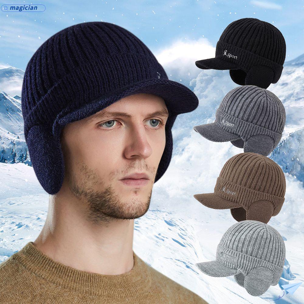 MAG Mũ Lưỡi Trai Dệt Kim Vành Ngắn Che Tai Cho Nam