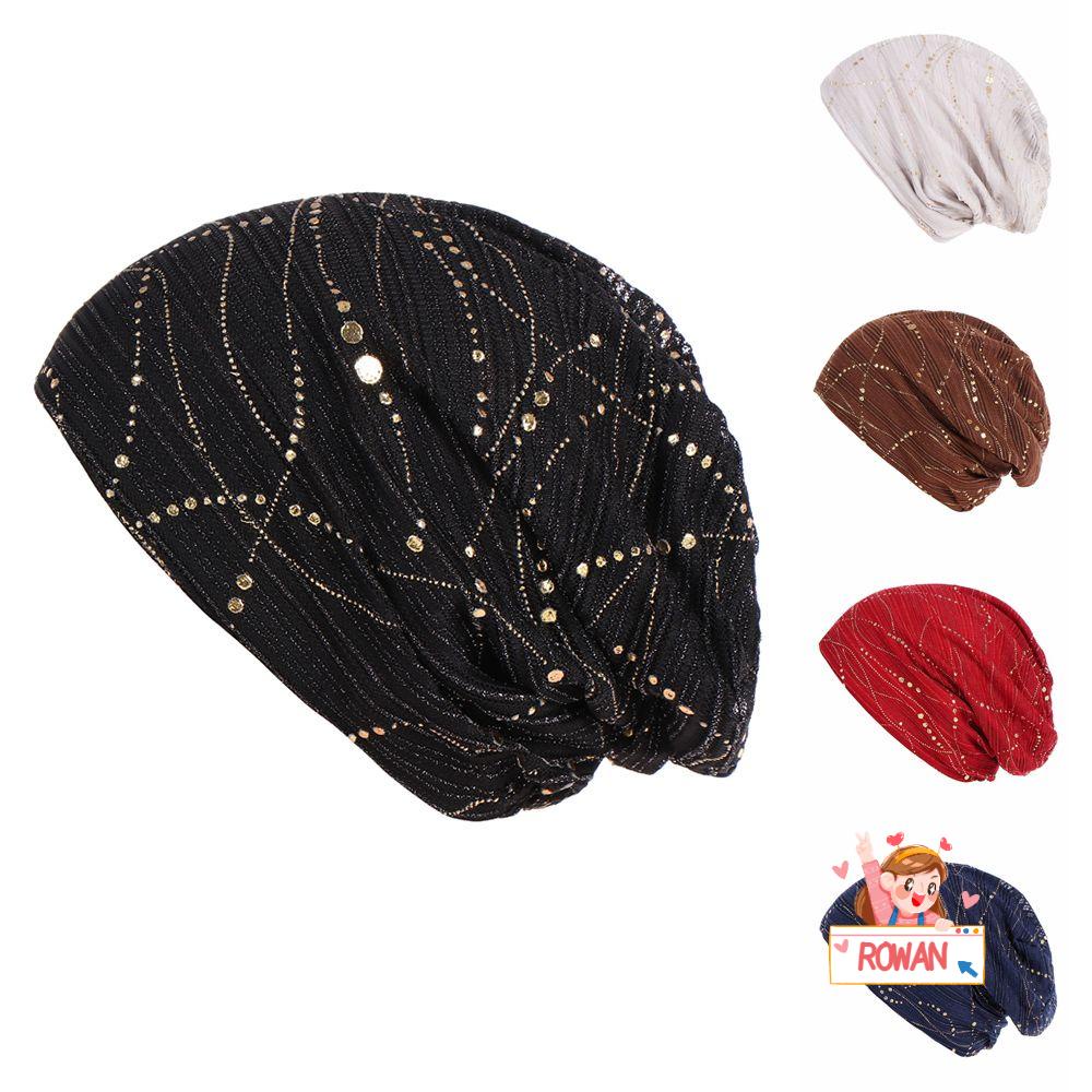 ROWANS Mũ Trùm Đầu Co Giãn Thoáng Khí Thời Trang Cho Nữ