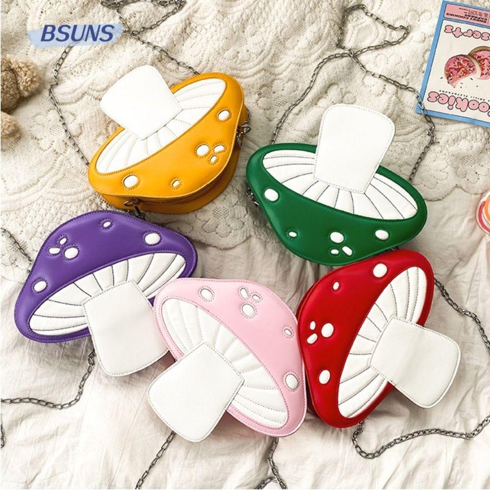 BSUNS Túi Xách Dây Xích Đeo Vai Hoạ Tiết Vui Nhộn Cho Phái Nữ