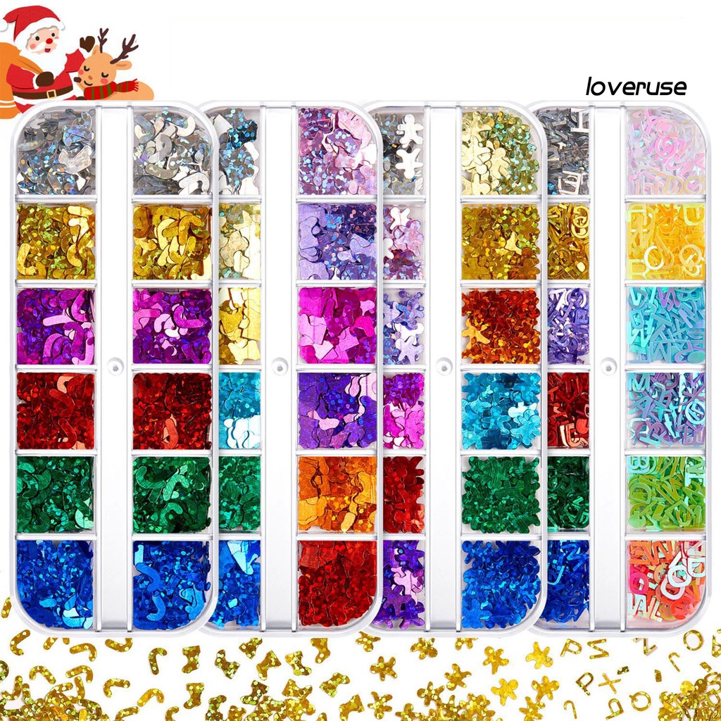 1 Hộp Sequin Siêu Mỏng Nhiều Màu Sắc Tươi Sáng Dễ Sử Dụng Trang Trí Móng Tay Charms