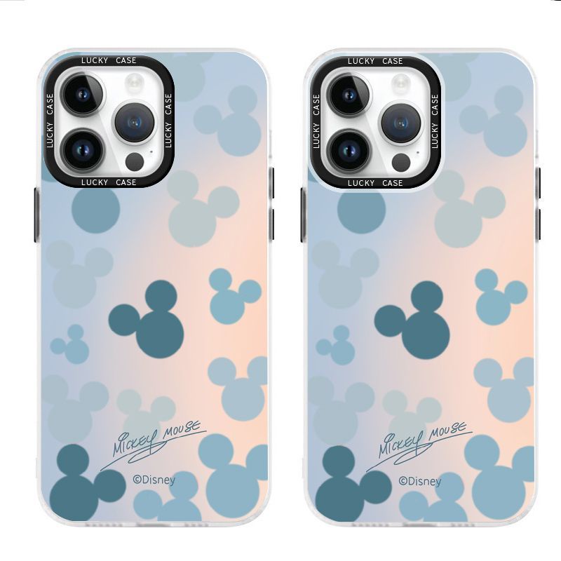 Ốp Điện Thoại IMD Màu Xanh Dương Laser Hình Mickey Cho Apple Iphone Xr12678Plus 1314I promax 4GBN