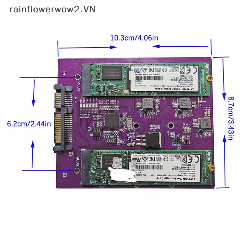 Card Mở Rộng SATA Sang 5 Cổng SATA M.2 NGFF SSD 5 Cổng SATA M.2