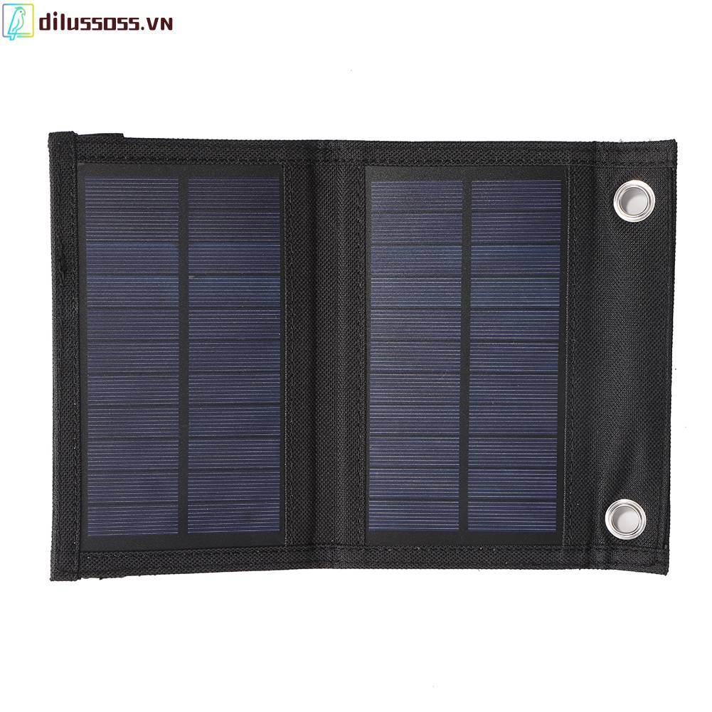 Tấm Pin Năng Lượng Mặt Trời 5V 6W Gấp Được Chống Nước Cho Điện Thoại