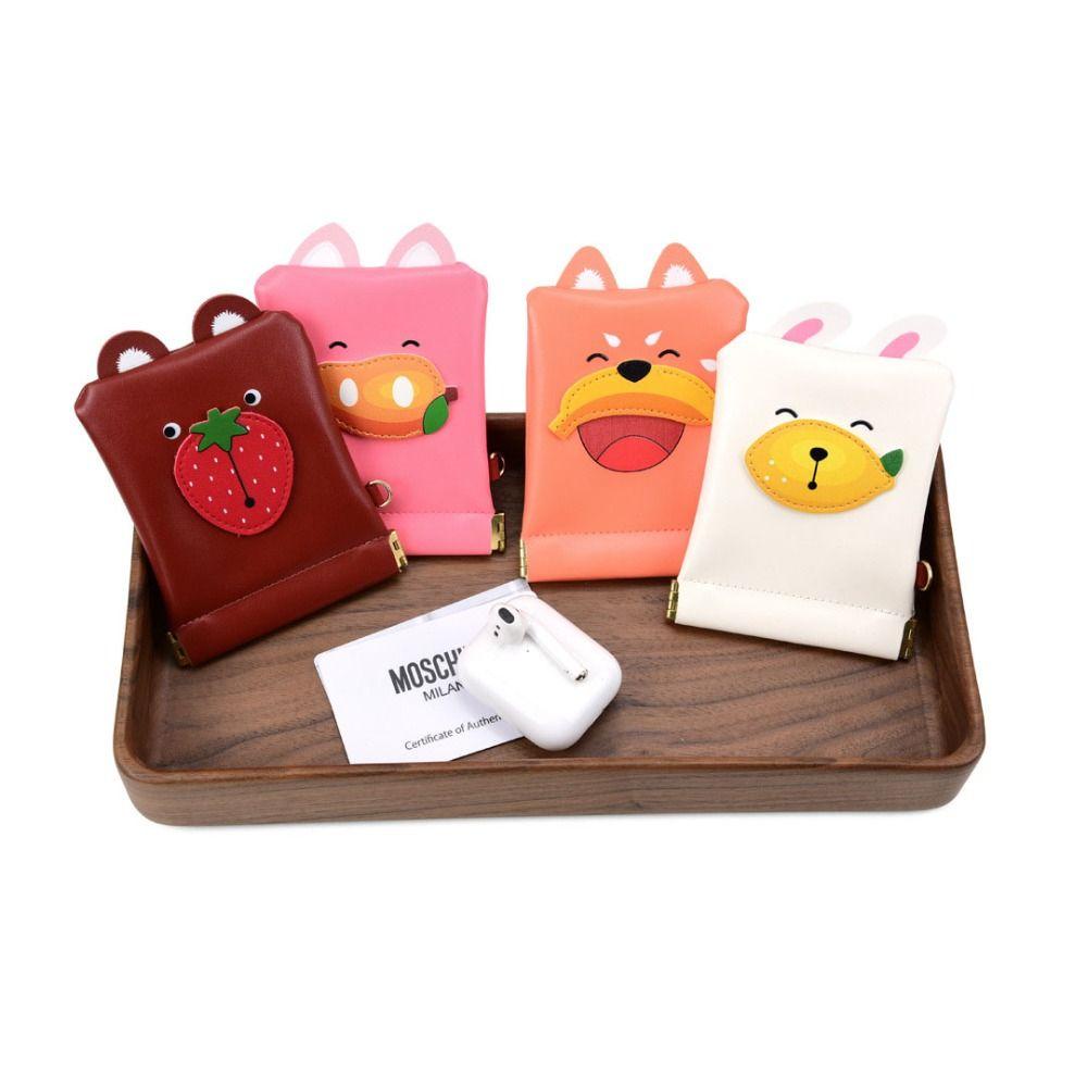 Túi Đựng Mỹ Phẩm Tự Đóng Hình Vuông Họa Tiết Hoạt Hình Động Vật Dễ Thương
