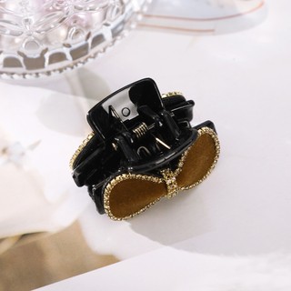 Kẹp Tóc Nơ Đính Đá 4.5cm Thời Trang