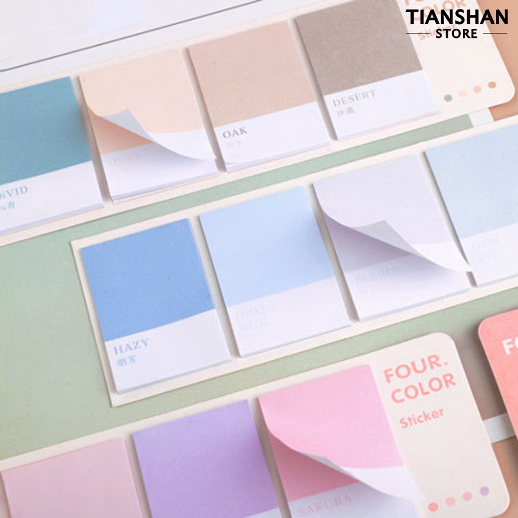 Set 80 Giấy Ghi Chú Đánh Dấu Trang Sách Di Động Đáng Yêu Có Thể Tháo Gỡ Trang Trí Trường Học