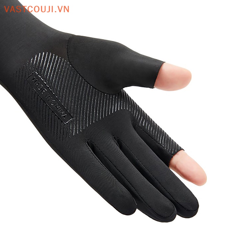 Găng Tay Chống Nắng Tia UV Vải Lụa Lạnh Co Giãn Thời Trang Mùa Hè Cho Nam