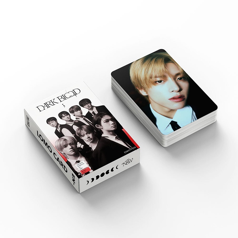 ENHYPEN LOMO Card Set 55 Tấm Thẻ Ảnh DARK BLOOD NEW Hình Nhóm Nhạc KPOP