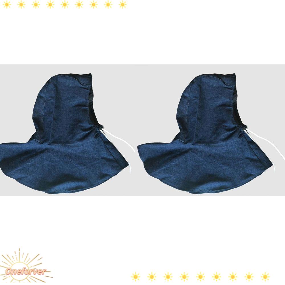 Set 2 Đệm Cotton Lót Bảo Vệ Đầu Và Cổ Màu Đen Có Thể Điều Chỉnh Cho Thợ Hàn