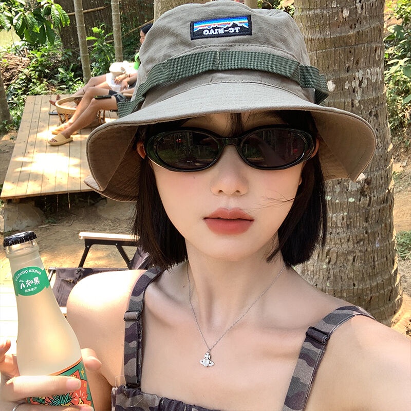 Mũ Tai Bèo Chống Nắng Thêu Họa Tiết Phong Cách Hàn Quốc Cho Nam Nữ