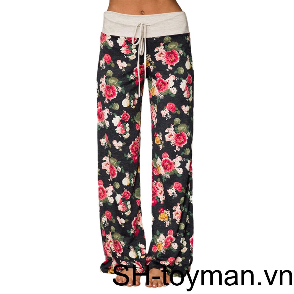 Quần Ống Rộng Bằng Polyester In Họa Tiết Nhiều Phong Cảnh Thời Trang Cho Nữ 18-25 Tuổi