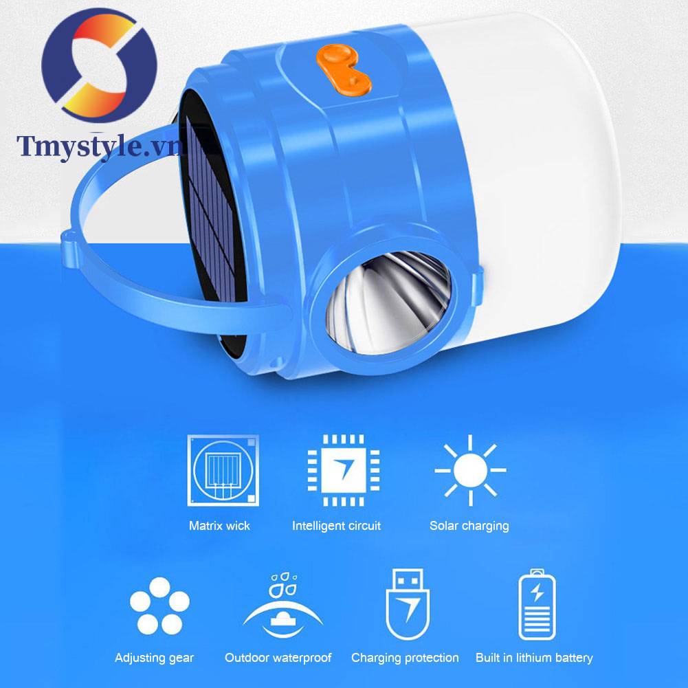Đèn Cắm Trại Chống Nước 1200mAh 300LM Sạc USB