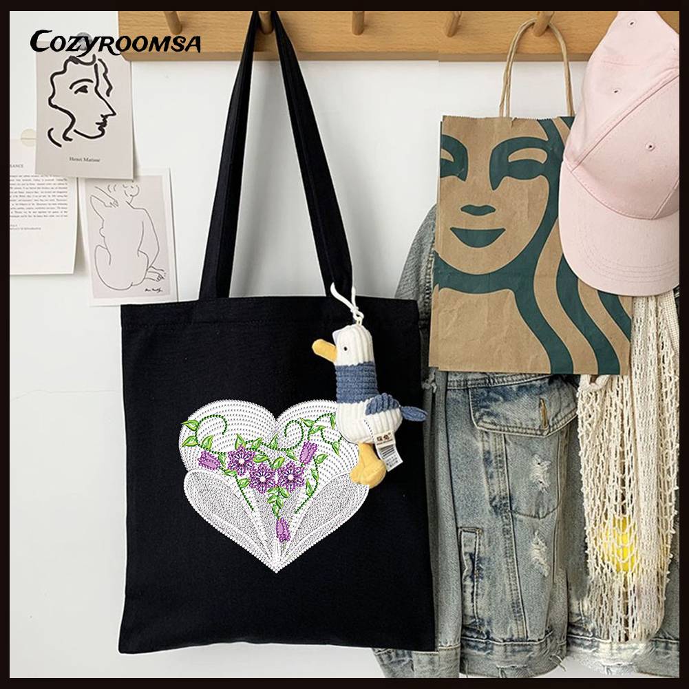 Túi Tote Đính Đá Thân Thiện Với Môi Trường Tự Làm Thời Trang