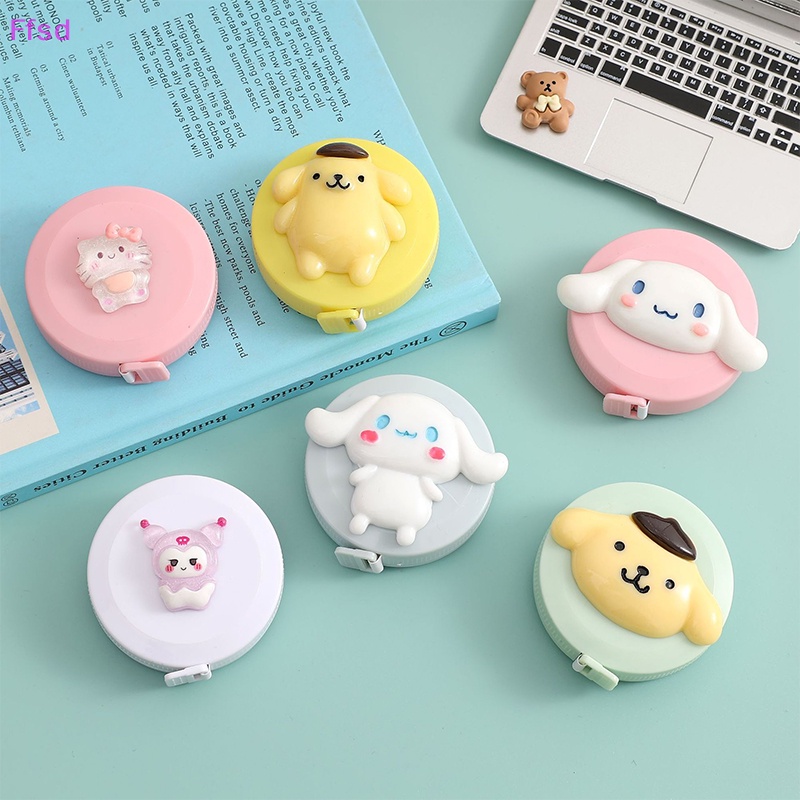 Thước Dây Mềm Đo Tự Động Dài 1.5m Nhỏ Gọn Họa Tiết Hoạt Hình Dành Cho Thợ May / May Vá