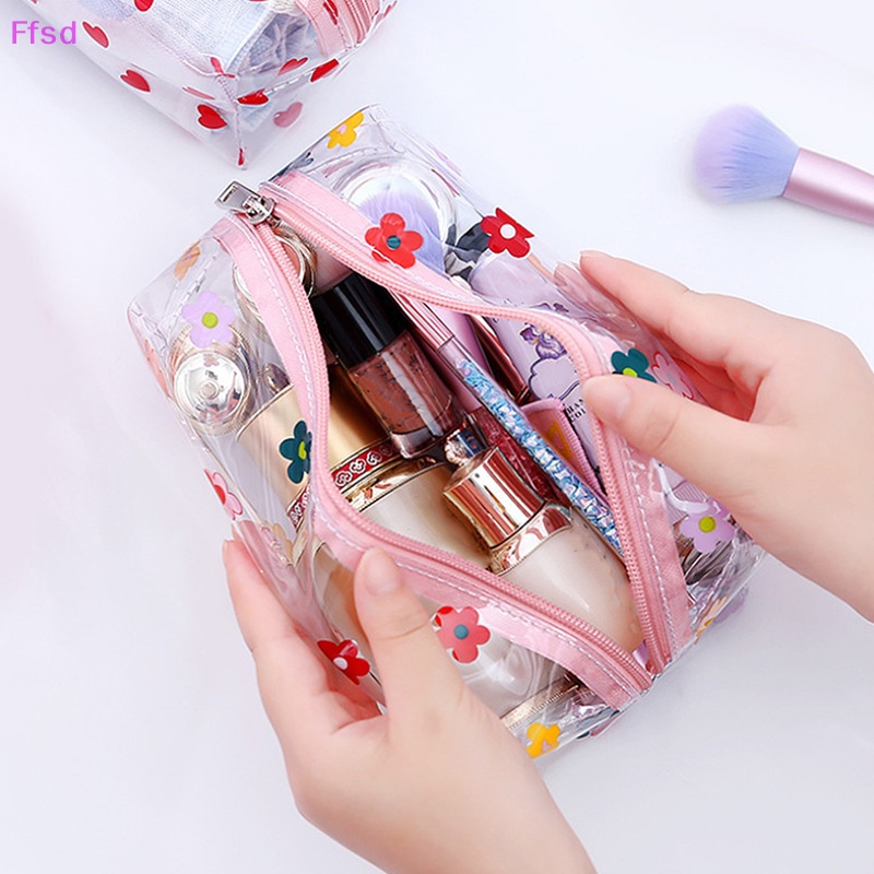 {Ffsd} Túi Đựng Mỹ Phẩm / Đồ Trang Điểm Bằng PVC Trong Suốt Chống Thấm Nước Làm Quà Tặng Cho Học Sinh * Hàng Bán Chạy