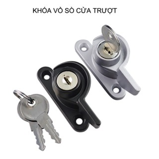 01 Khóa vỏ sò bằng hợp kim dày dặn kèm 2 chìa khóa, dùng cho cửa sổ trượt, lùa, kèm 2 chìa khóa (có nhiều màu)