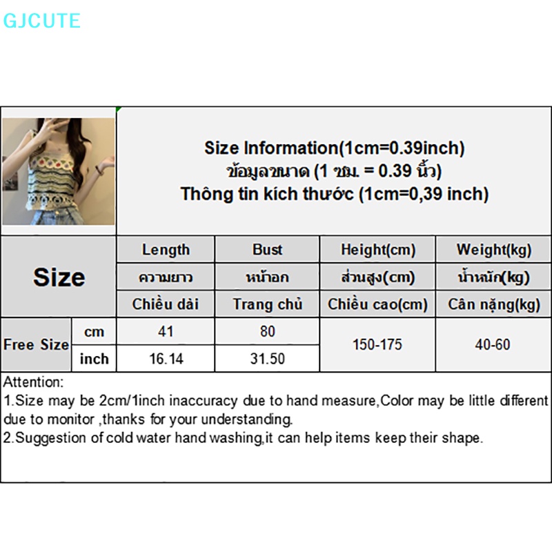 GJCUTE Áo Dệt Kim Nữ Không Tay Thêu Họa Tiết Rỗng Kiểu Vintage Thời Trang Mùa Hè